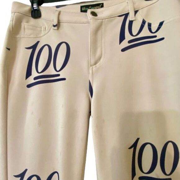 Womens Pants Size L Juniors Graffiti Urban Streetwear Like An Angel Keep it 100! - Picture 3 of 8